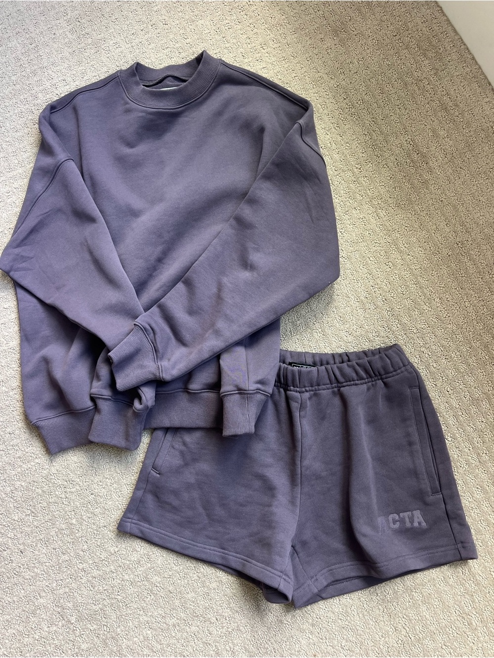 ACTA sweater set size xs dark purple